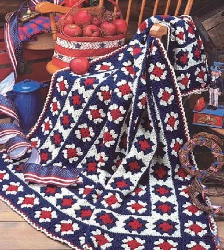 Simply Patriotic Afghan